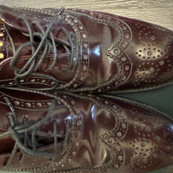 Church’s Polish Binder Burgundy Brogues Size 37 Preowned Leather Dress Shoes - Picture 7 of 16